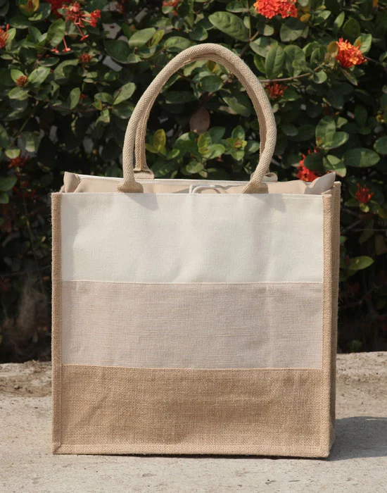 All in one jute grocery bag for shopping and storing your vegetables